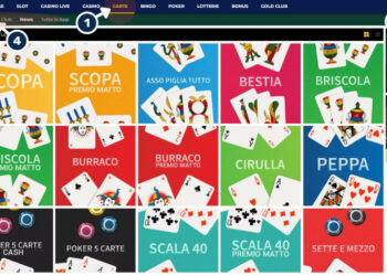 i giochi di carte offerti da goldbet